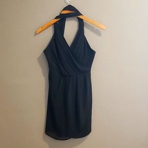 Black Cross-back Mini Dress